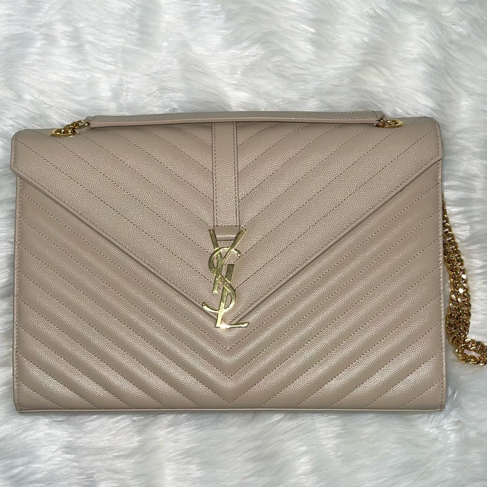 YSL Saint Laurent large envelope bag